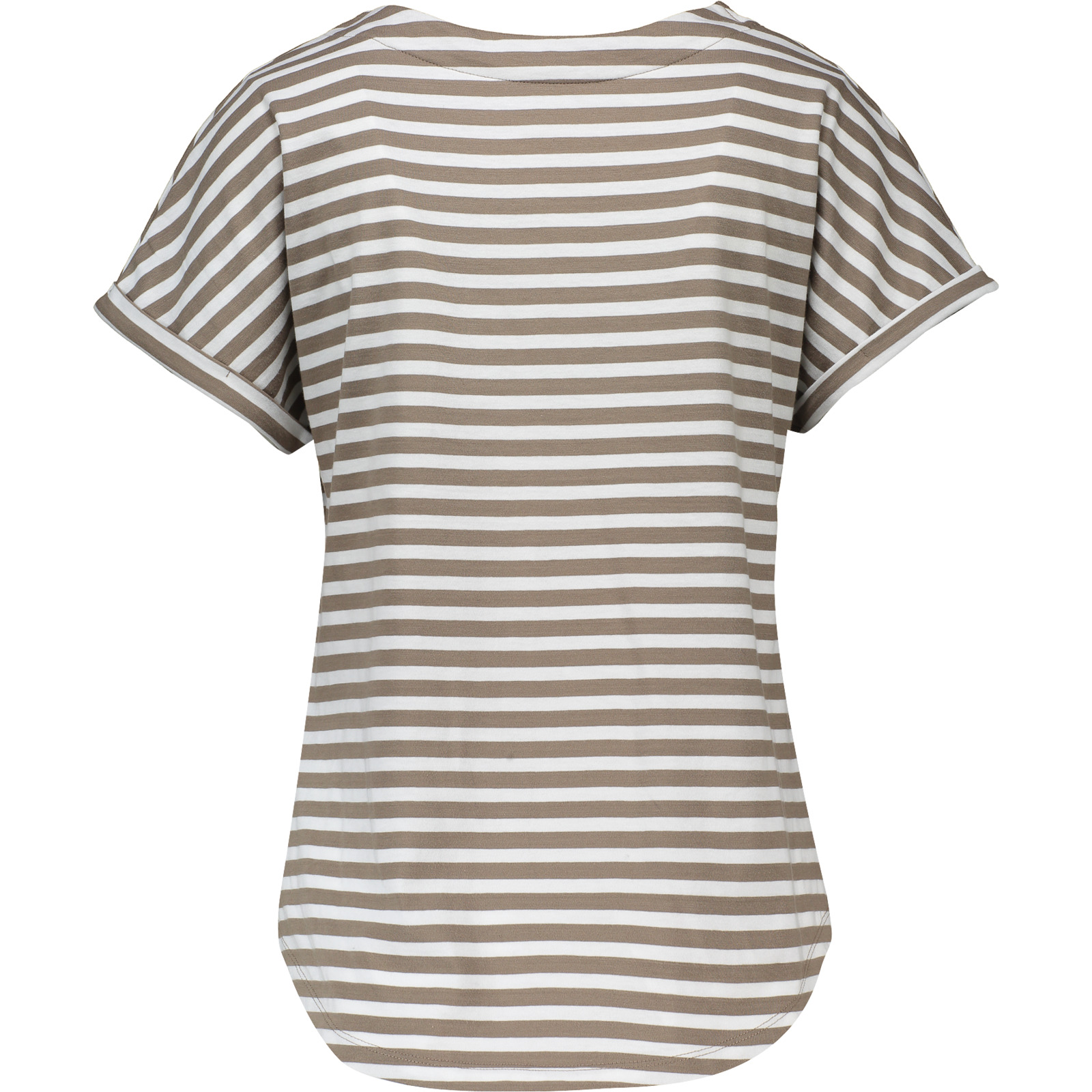 Damen-T-Shirt, Stripes S, taupe