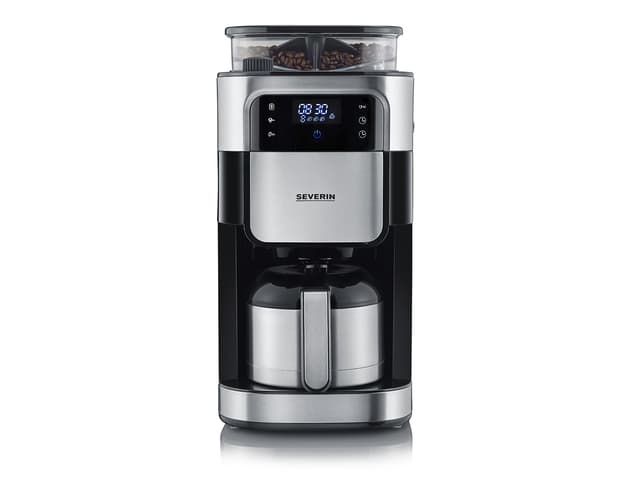 Severin Kaffemaskine m. kværn 1000 watt Stål/Sort