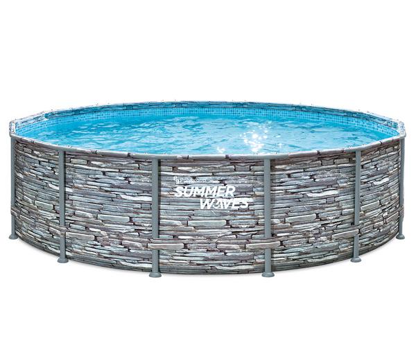 Summer Waves Frame Pool Elite, steingrau,