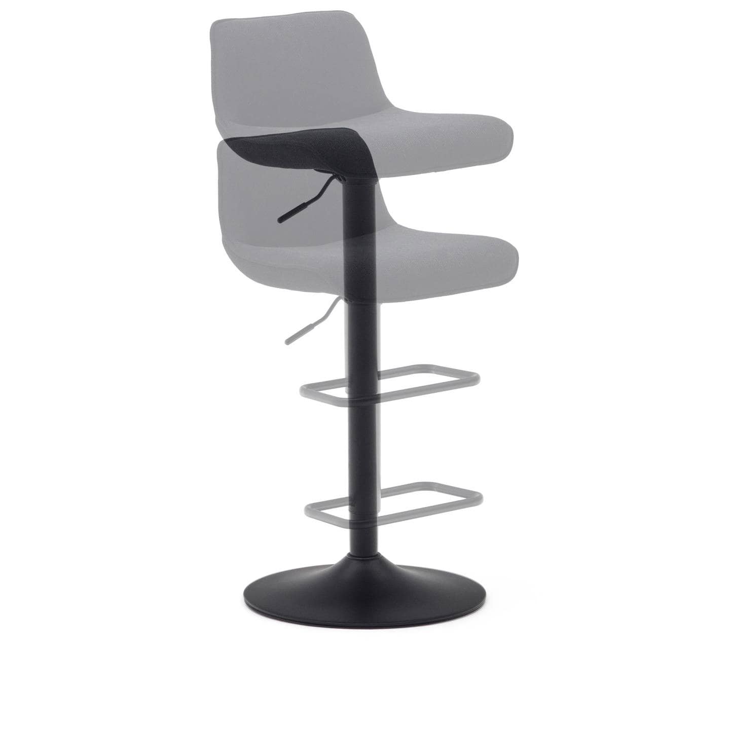 Kave Home Barhocker ZENDA schwarz/mattschwarz