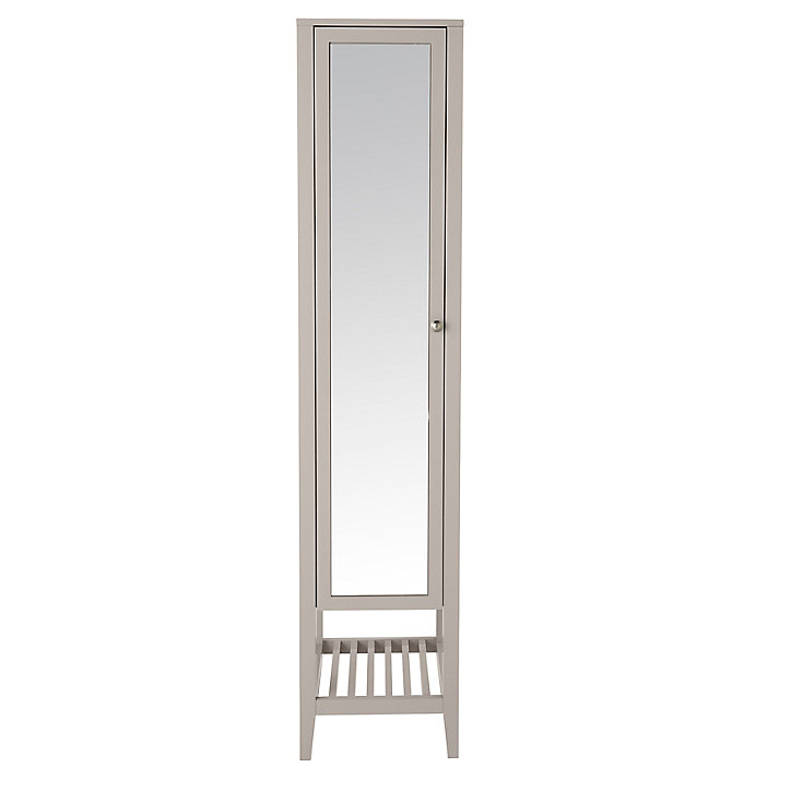 Colonne de salle de bains avec miroir GoodHome Perma taupe H. 185 cm