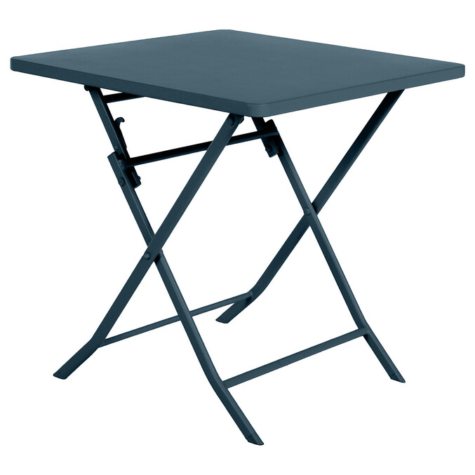 Ensemble table de jardin pliante carrée + 2 chaises GREENSBORO Pétrole