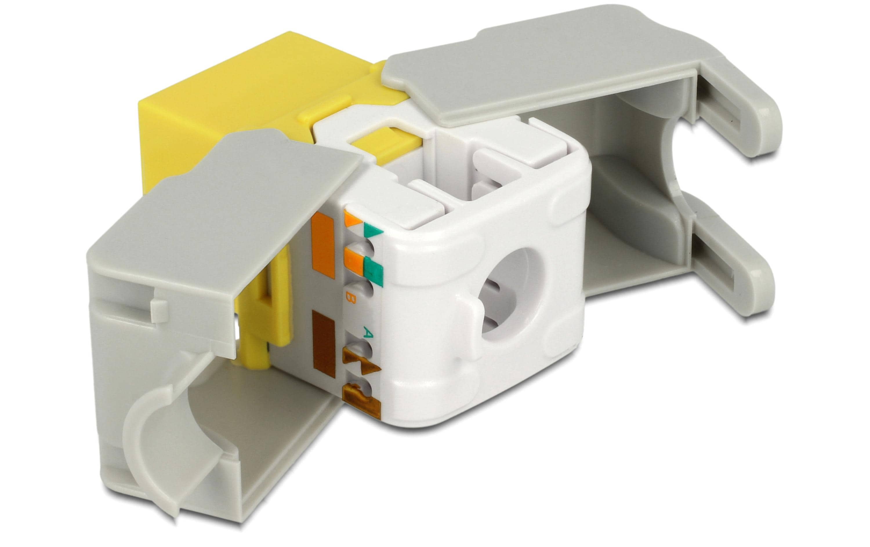 Keystone-Modul RJ-45 Cat.6, UTP GelbCat.6-Keystone-Modul mit RJ45 Buchse - LSA
