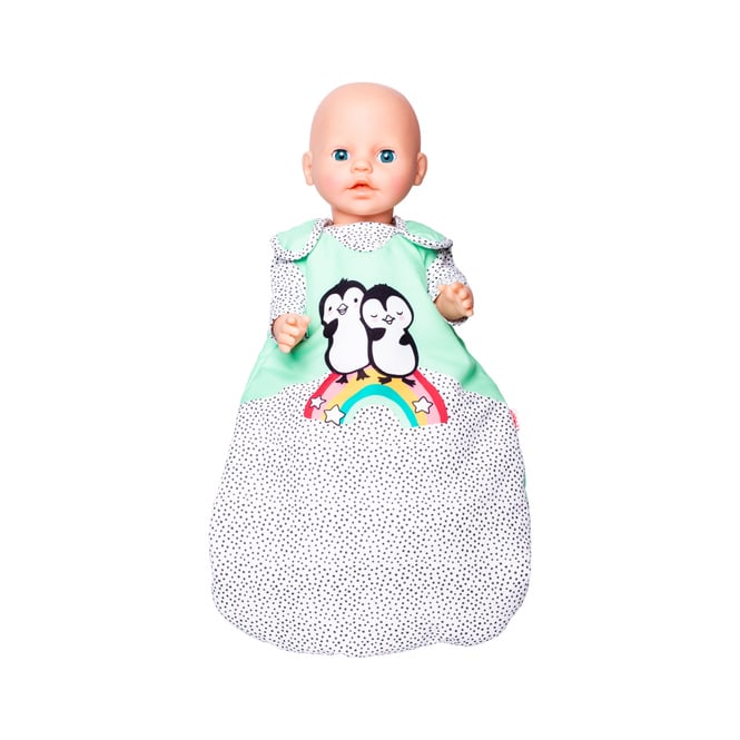 Puppenschlafsack - Pinguin Pünktchen - Größe 35 - 45 cm