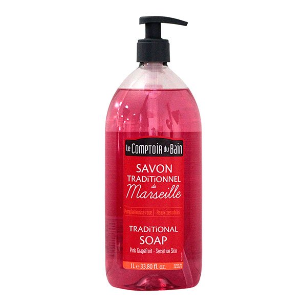 Savon de Marseille liquide 1000ml pamplemousse rose