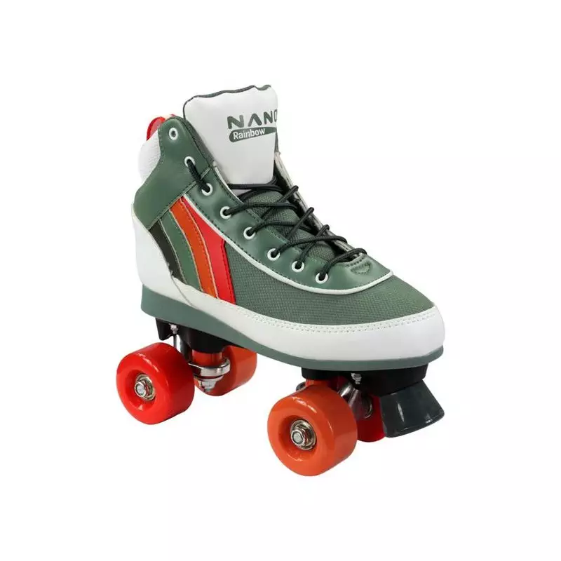 Roller quad NANO rainbow blanc/gris/rouge