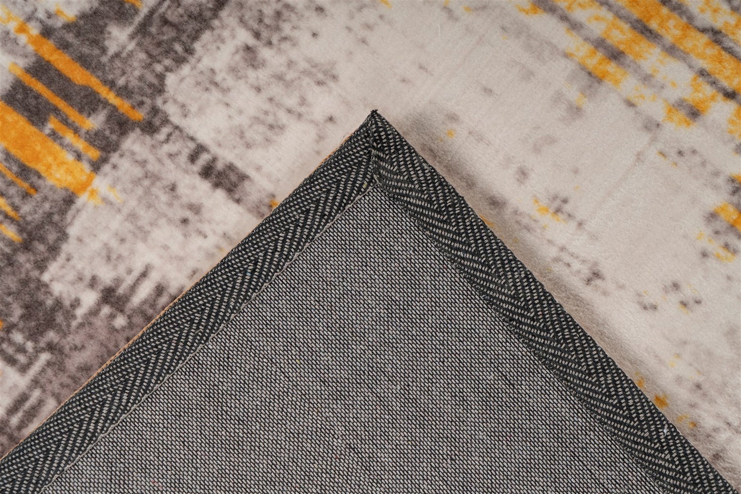 Kortpolig vloerkleed Rhombique geel modern 80 x 150 cm