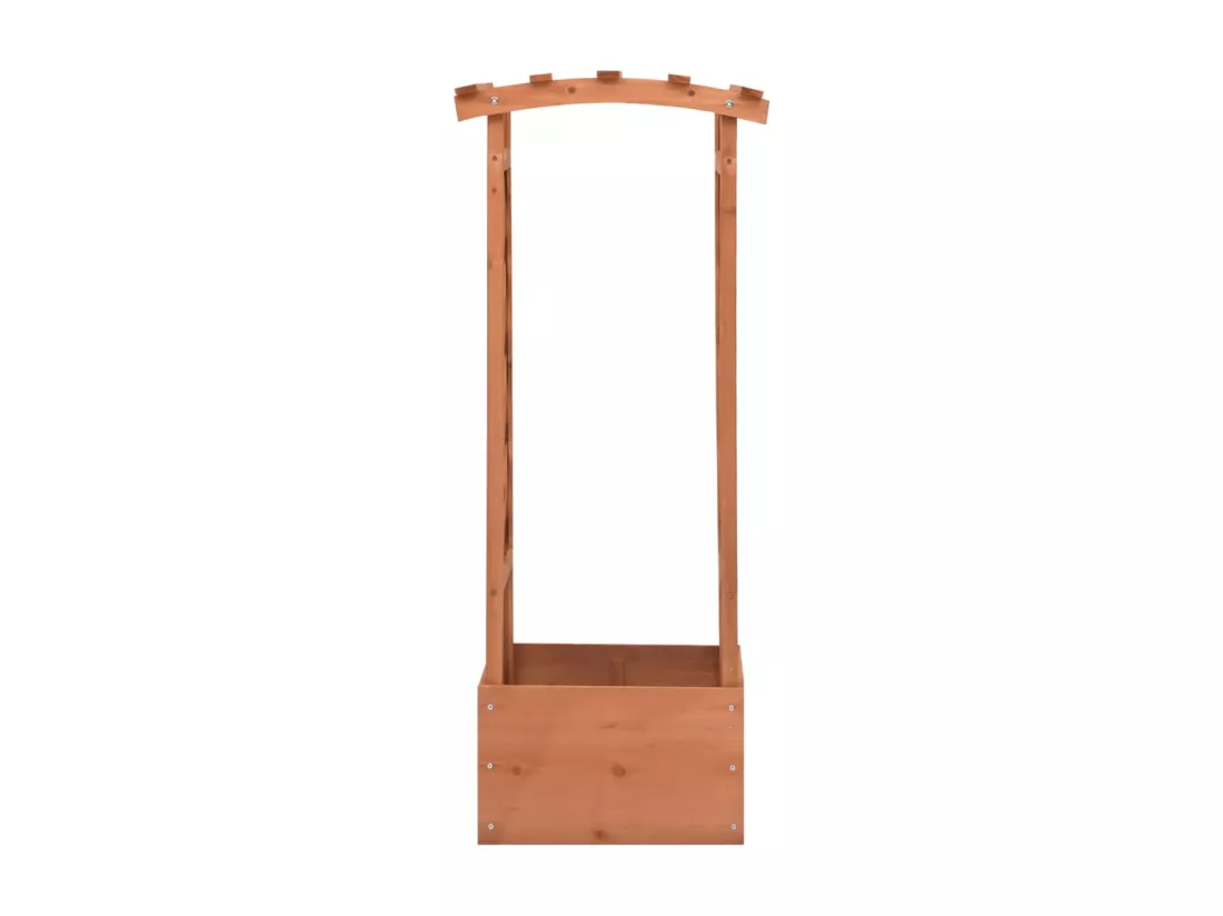 Jardinière à treillis avec arche 49x39x117 cm Bois de sapin