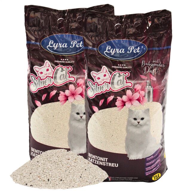 Lyra Pet SilverCat Katzenstreu mit Babypuderduft