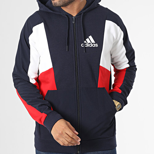 Veste Zippée Tricolore HY5935 Bleu Marine