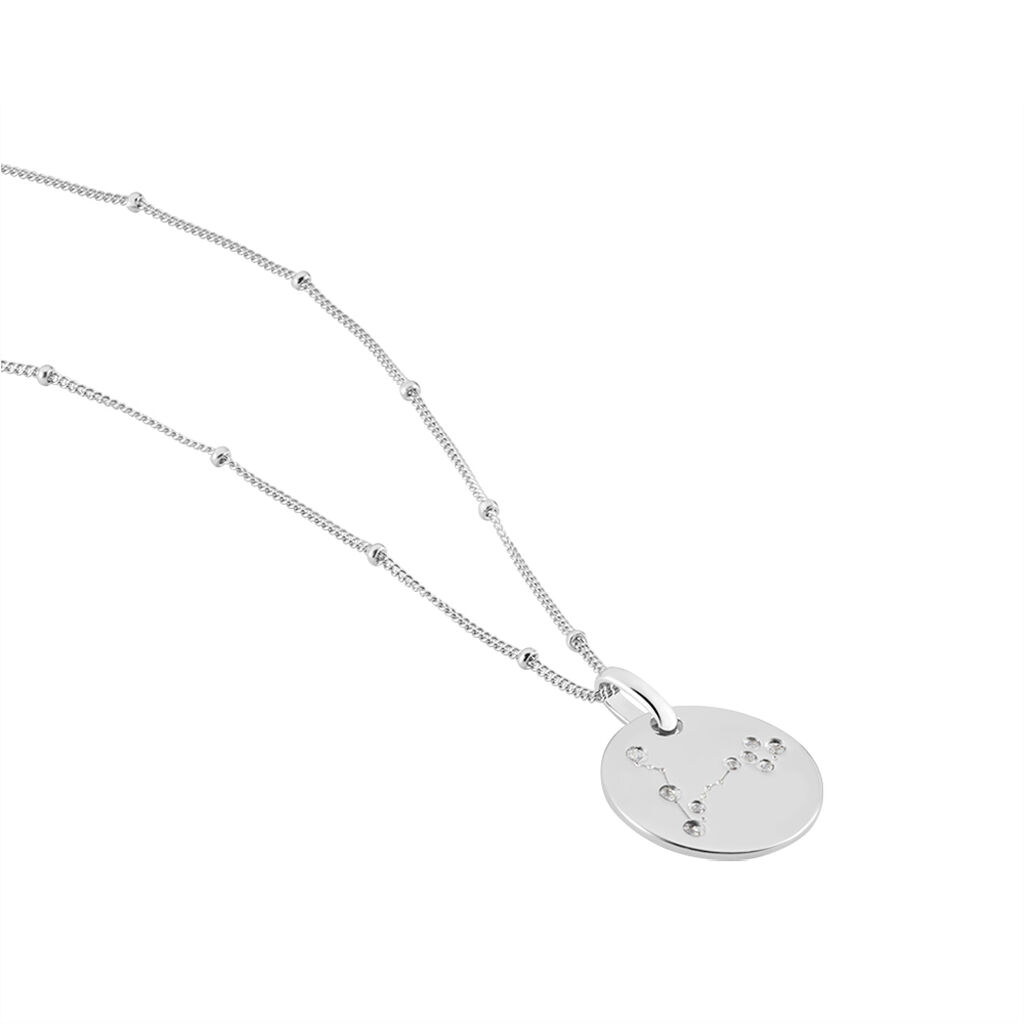 Collier Astr Argent Oxydes De Zirconium