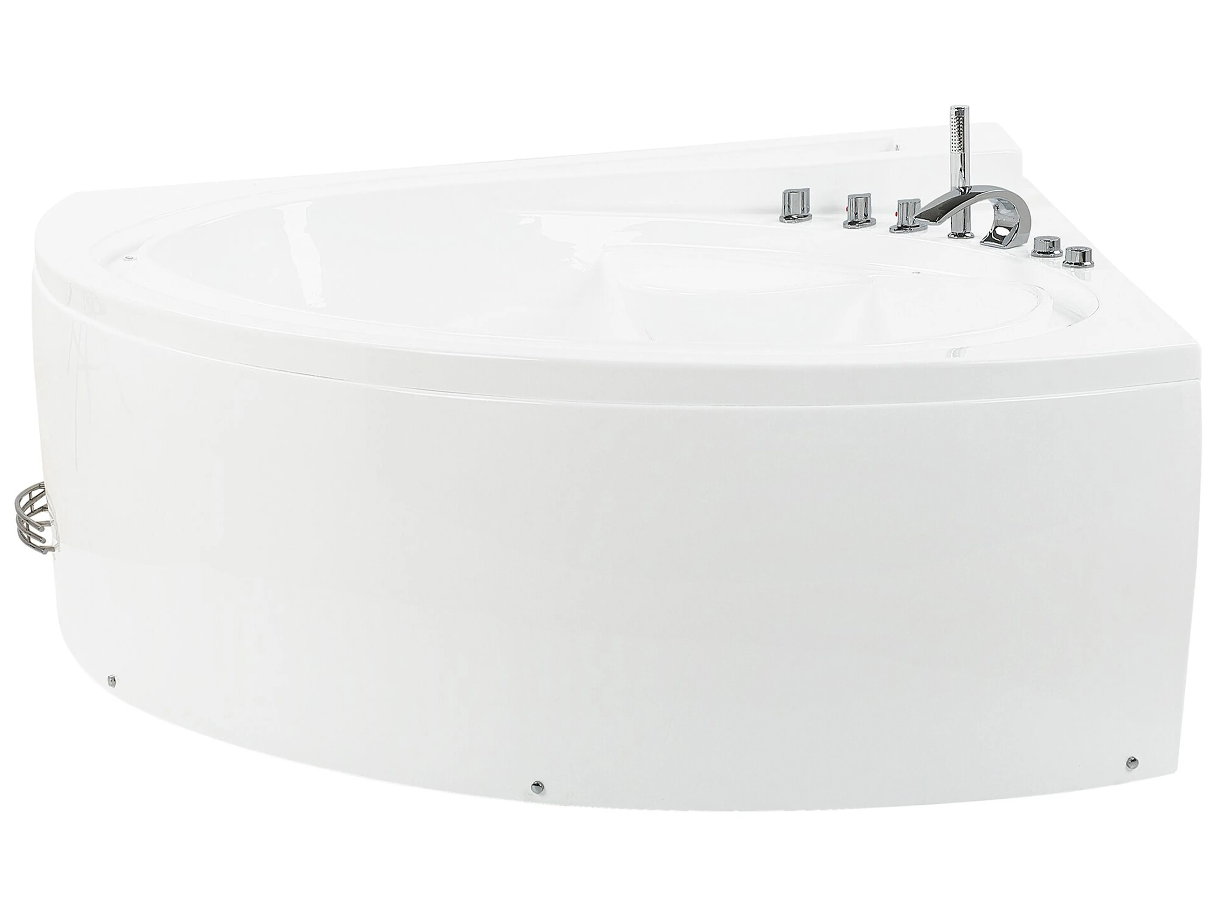 Hoek bubbelbad met LED PELICAN 206 x 165 cm Wit