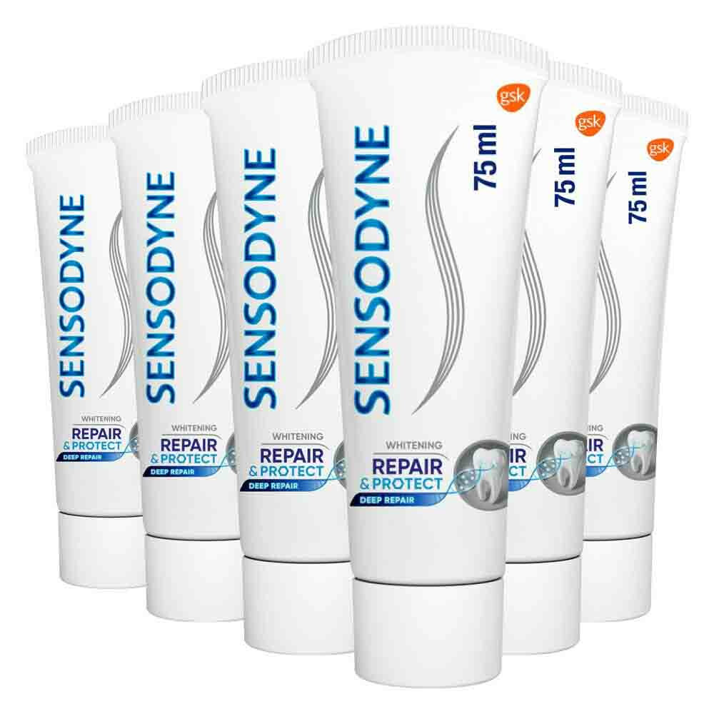6x Sensodyne Tandpasta Repair & ProtectWhitening75 ml