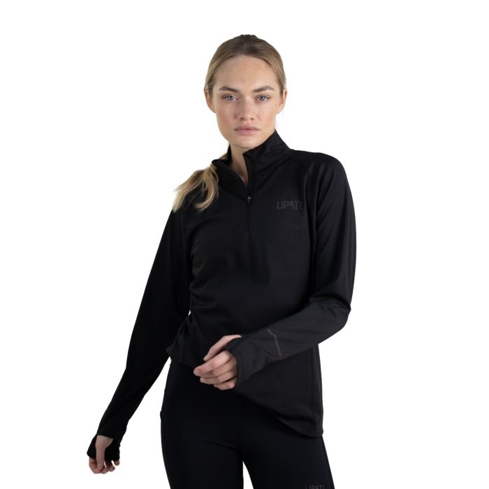 Lipati Dame Trøjer Calvus Zip Warm Shirt Sort