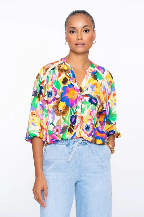 Geisha multi color dames blouse
