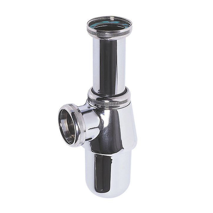 Siphon à compression chromé ø32 mm Wirquin