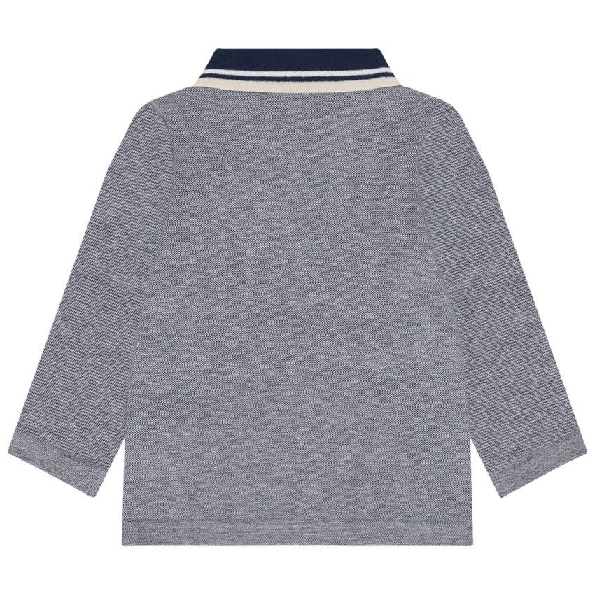 Polo manches longues print golf pour bébé garçon - Bleu marine