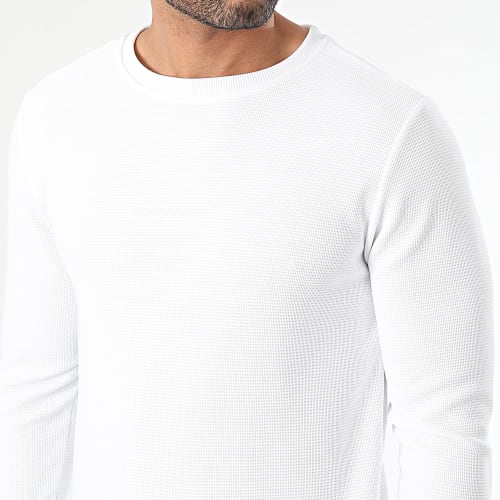 Ensemble Sweat Crewneck Et Pantalon Cargo Blanc