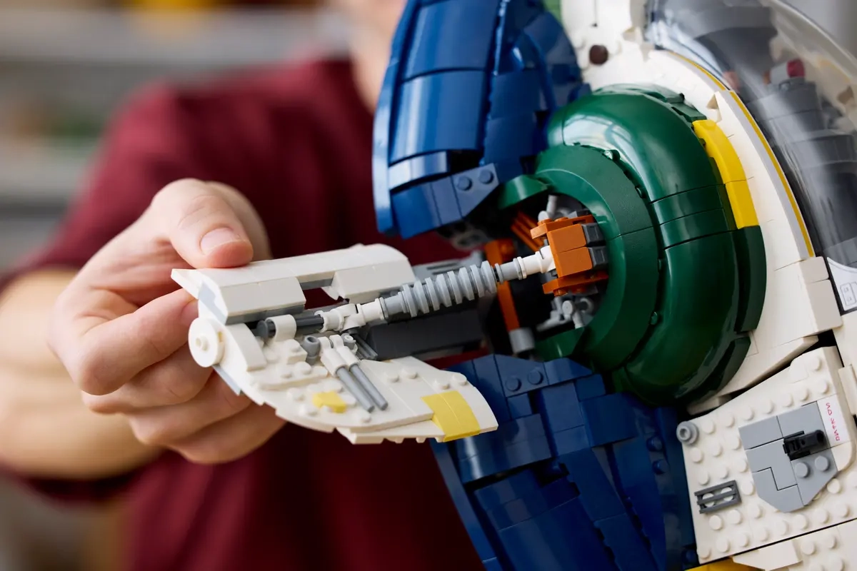 (2970-tlg. Set) Star Wars Klemmbausteine Spielzeug Modell Bausatz (75409) Lizenziert - Jango Fetts Sternenschiff der Firespray-Klasse