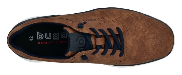 bugatti Slip-On Sneaker  Halbschuh, Freizeitsneaker mit Perforation, elastische Schnürsenkel