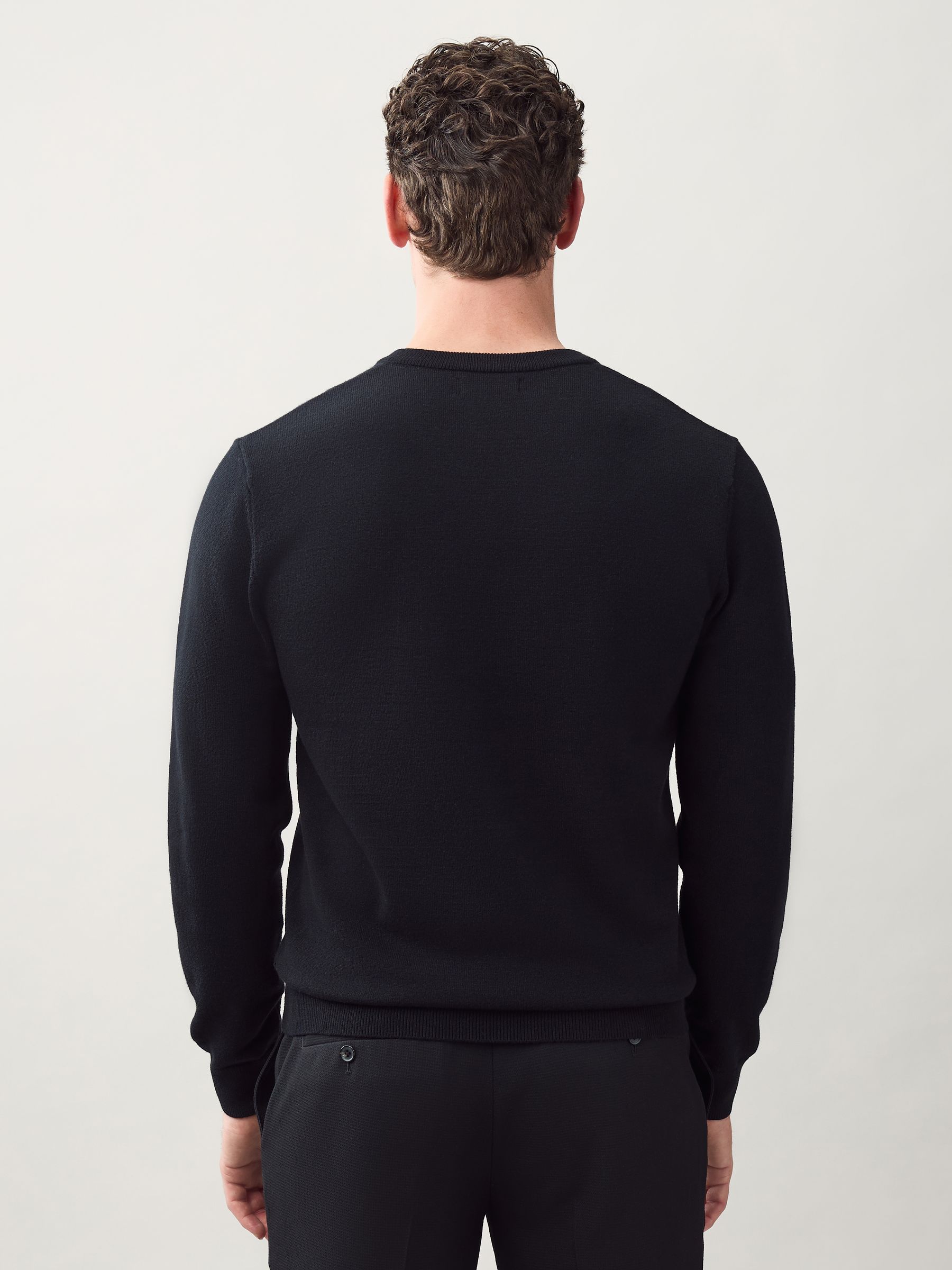 Zwart - Regular Fit Soft Touch V-Neck Sweater