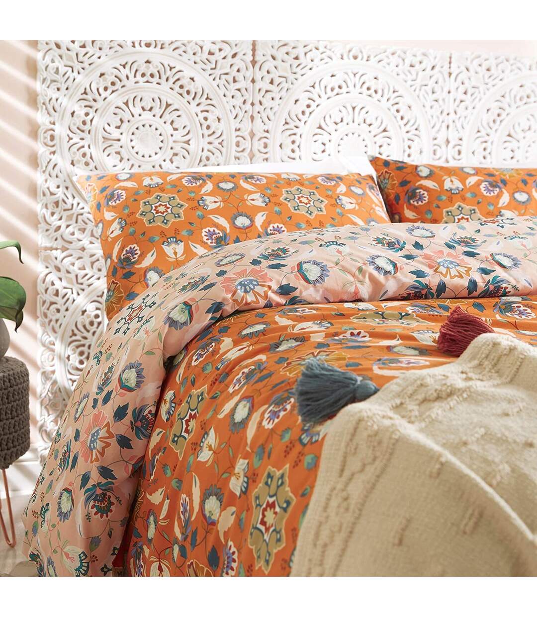Furn - Parure de lit FOLK (Orange) - UTRV2094