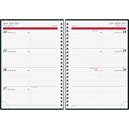 rido/idé Buchkalender 2021 Blattgröße 14,8 x 21 cm A5 schwarz