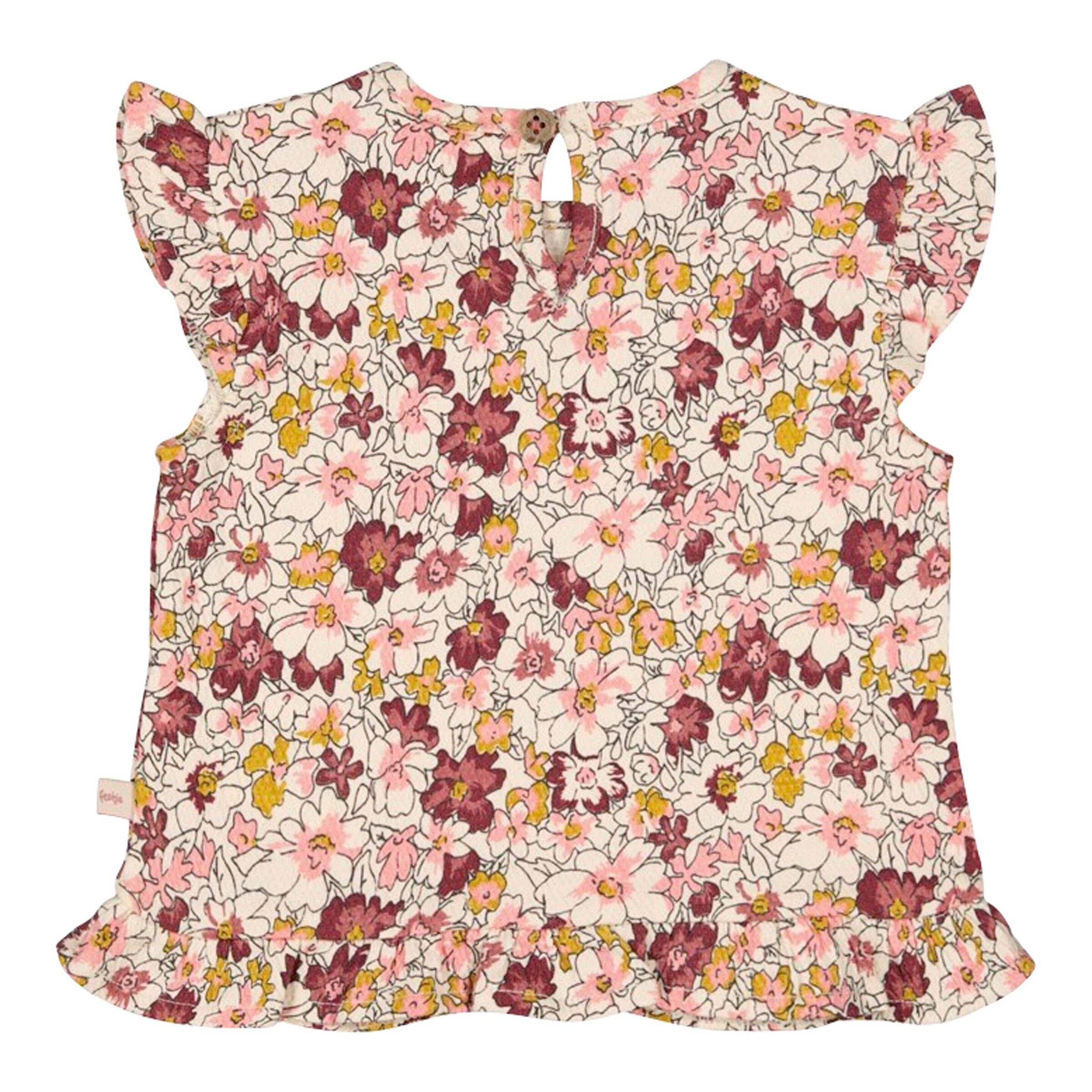 Feetje Krepp-T-Shirt Blumen Volant bunt