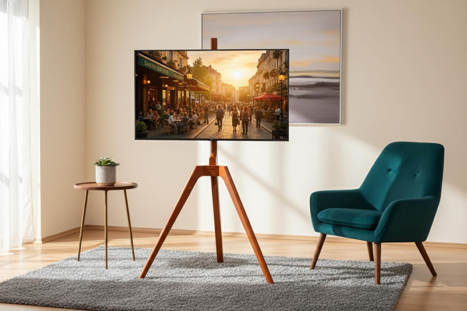 TV-Staffelei Designstudio - drehbar - bis 65 Zoll