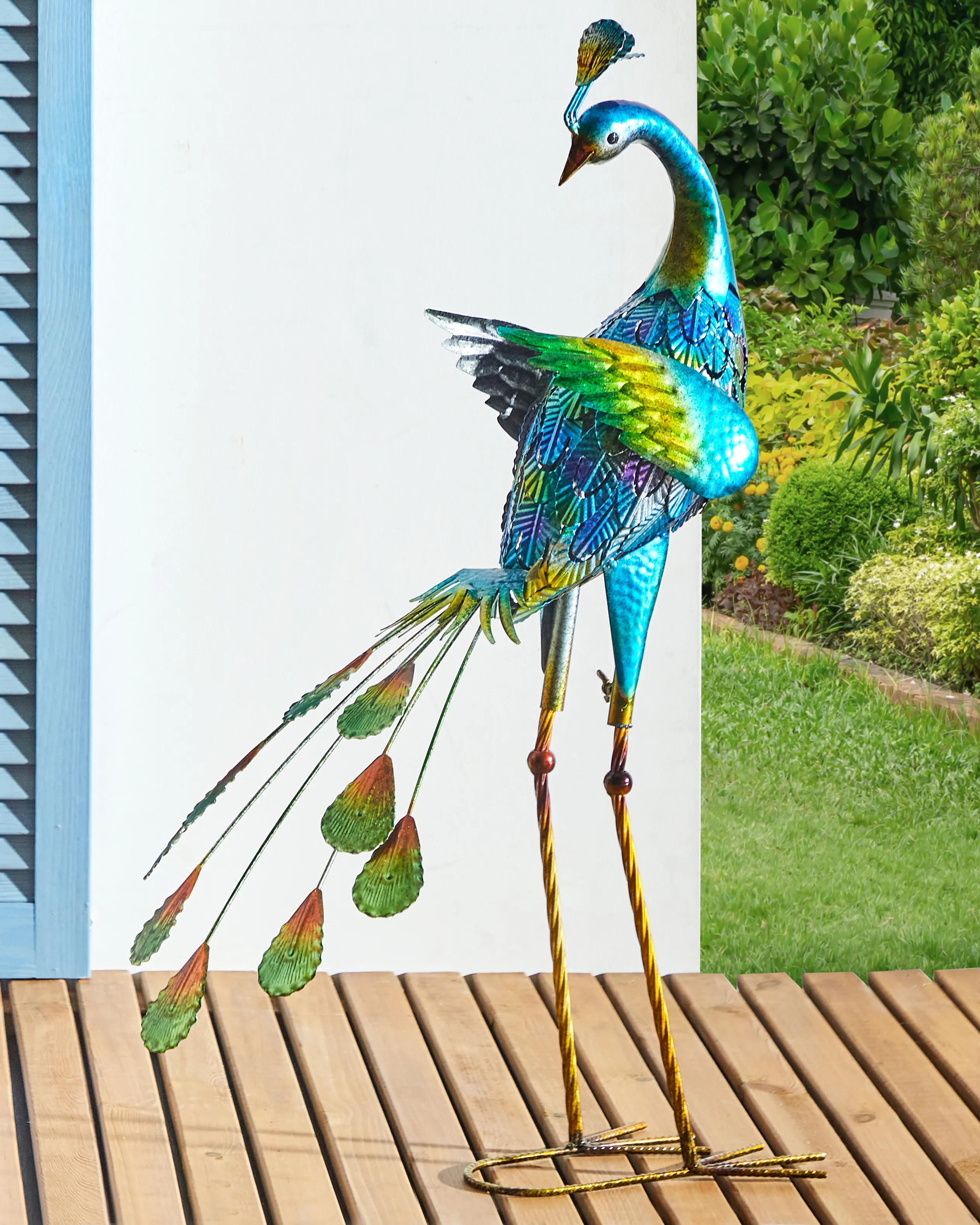 Tuinbeeld PEACOCK Blauw