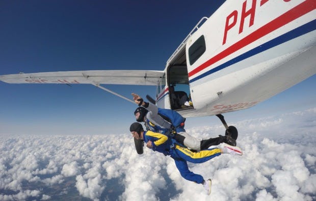 Fallschirm-Tandemsprung Winsen - Fall aus 4000m
