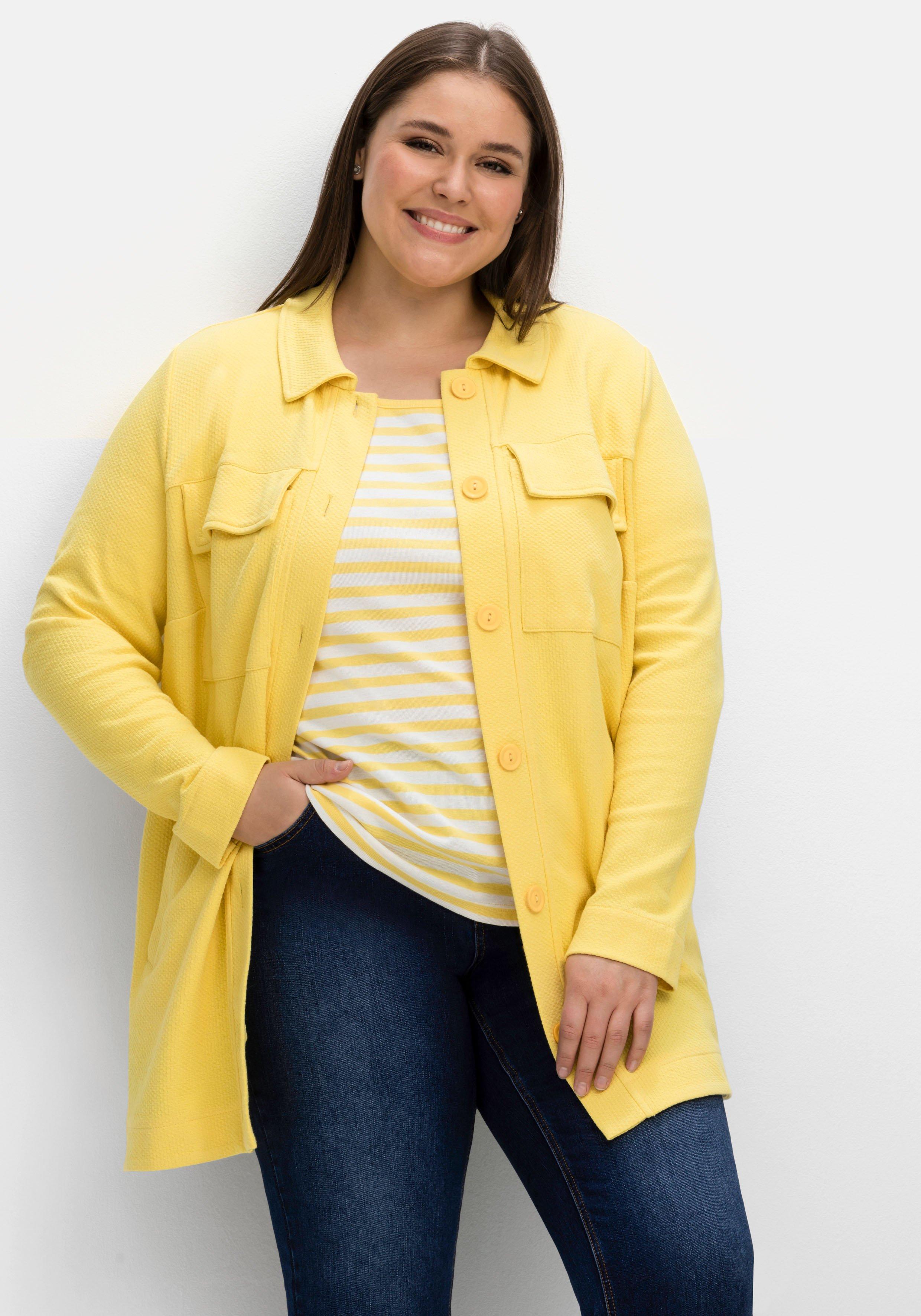 Shacket aus strukturierter Sweatqualität