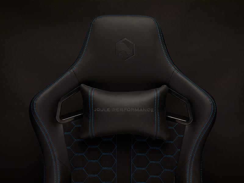 Joule Performance Gaming-Stuhl Raid Blau/Schwarz Gaming-Computerstuhl mit einer Belastbarkeit von bis zu 150 kg