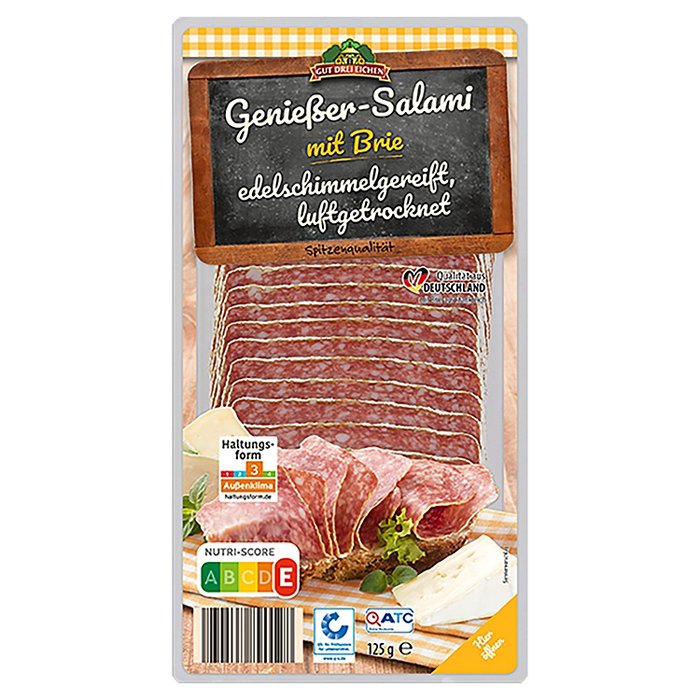 GUT DREI EICHEN Genießer-Salami 125 g, Brie