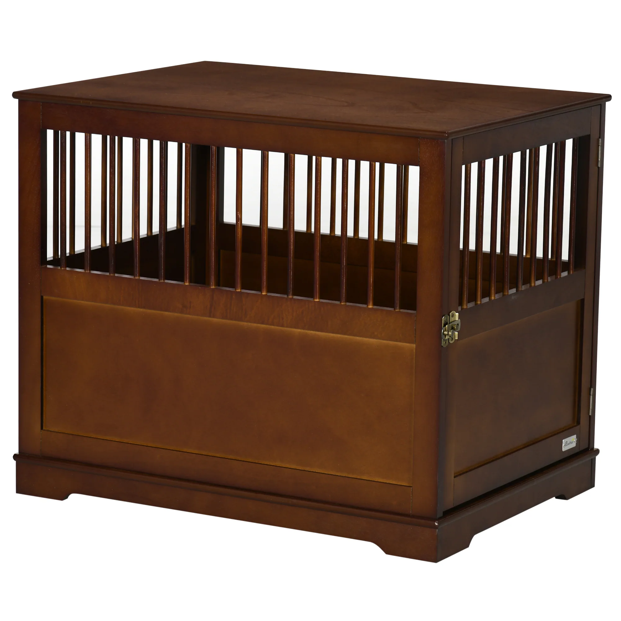 PawHut Hundekäfig mit Holzdesign braun 80,5L x 59,5B x 67,5H cm
