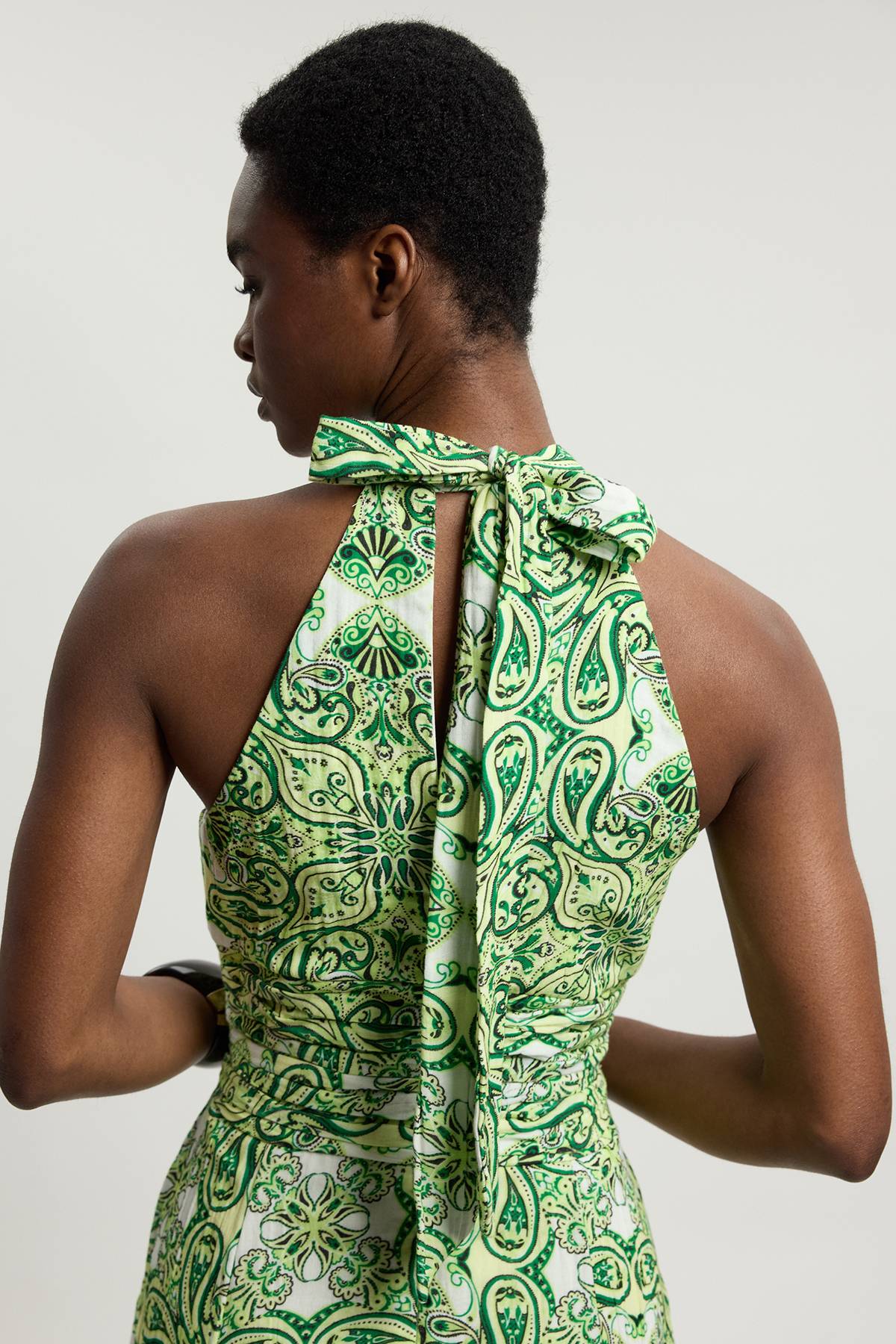 KarenMillen Robe Midi À Col Licou En Double Tissu À Imprimé Carreaux