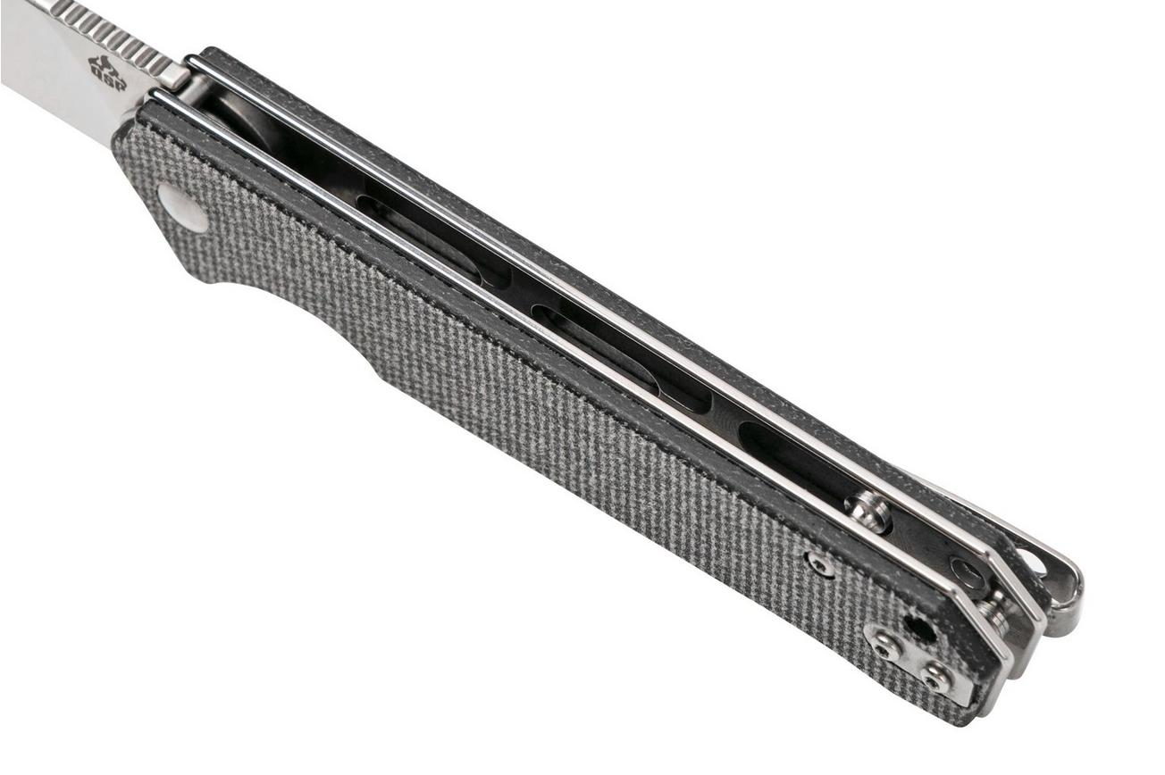 QSP Knife Mamba V2 QS111-G1 Satin, Black Micarta zakmes