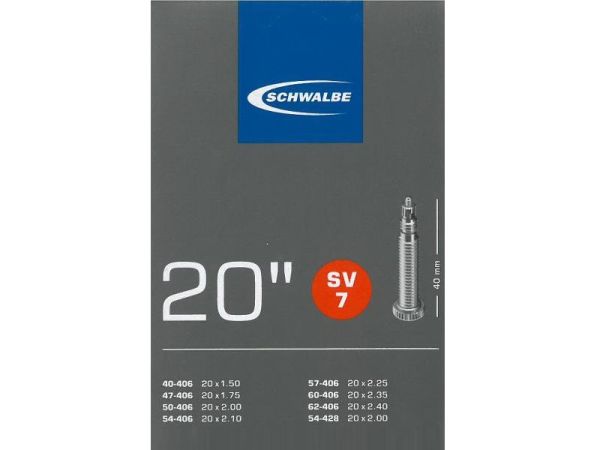 Schwalbe Cykelslange 20x1.50 - 2.50, Racerventil (SV7)