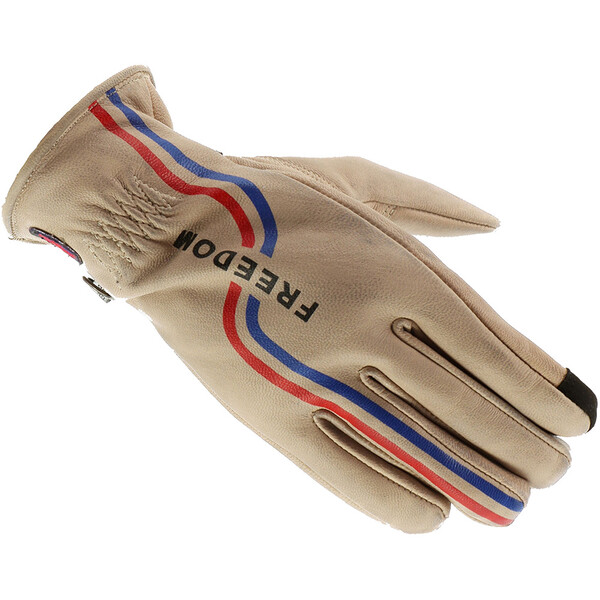 Helstons - Gants femme Freedom Beige / Bleu / Rouge