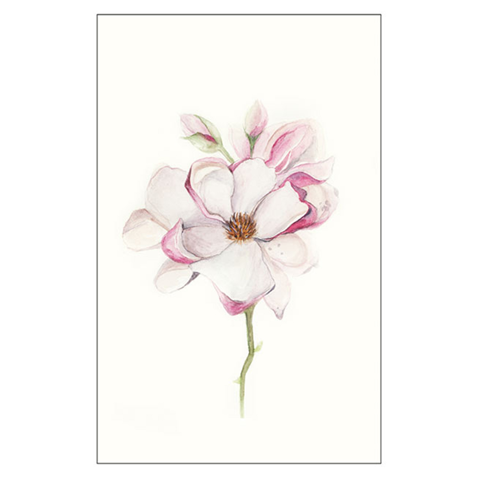 Wandbild MAGNOLIA BLOSSOM - rosa-grün-weiß - 50x70 cm