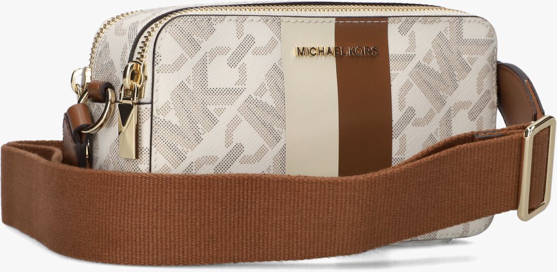 MICHAEL KORS beige michael kors handtas sm dbl zp camra chn xbody