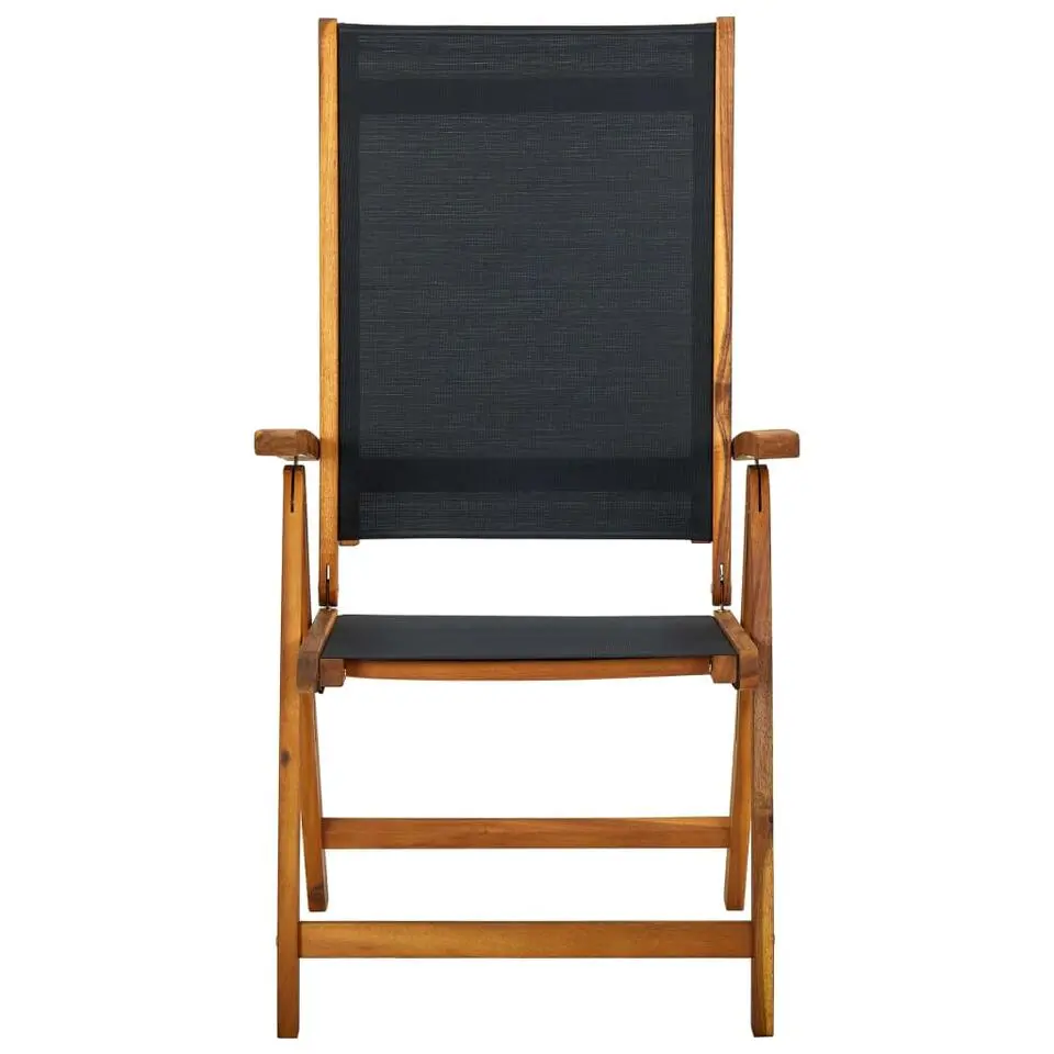 vidaXL - Tuinstoelen inklapbaar - Bruin - Acacia en textileen - 6 stuks