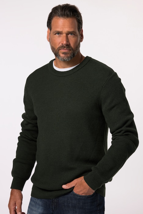 JP 1880 Pullover, Strukturstrick, Wollmix, bis 7 XL