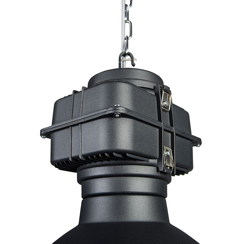 Smart industriële hanglamp zwart 53 cm incl. A60 Wifi - Sicko