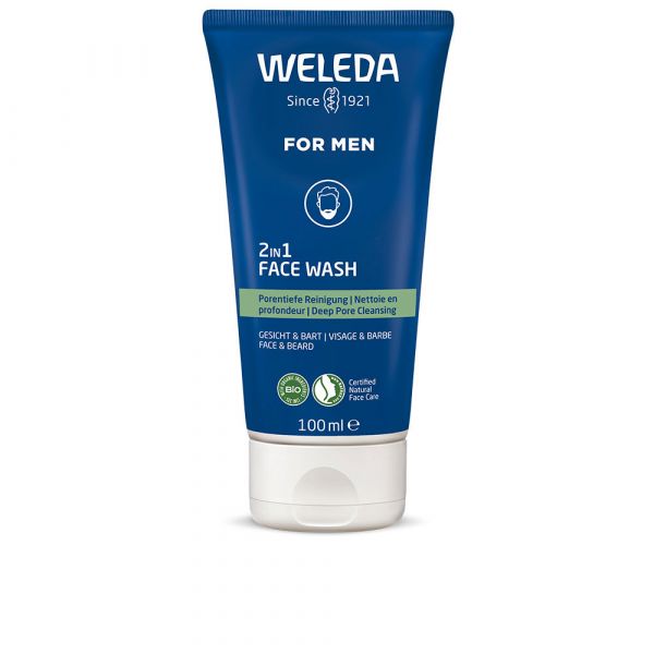Weleda For Men Gel de Limpeza 2 em 1 para Rosto e Barba 100ml