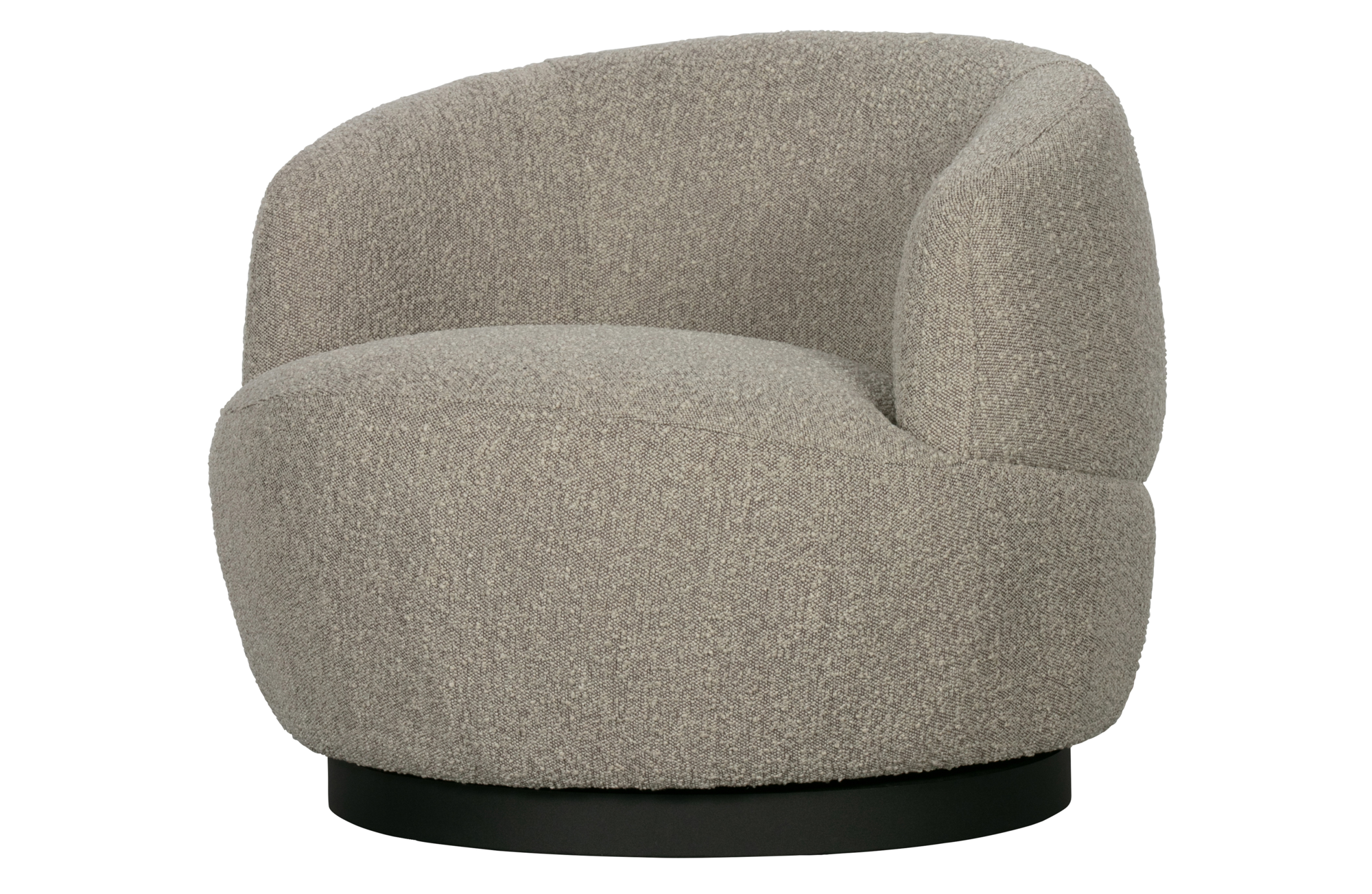 Draaifauteuil Woolly bouclé - Naturel