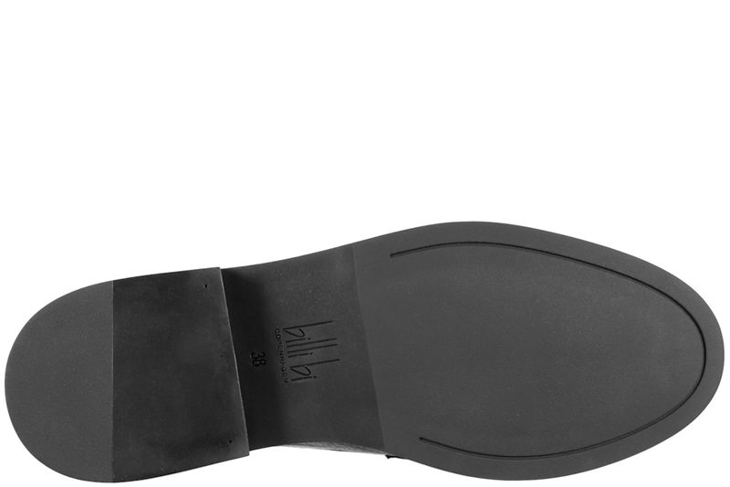 BILLI BI LOAFERS I SORT PRÆGET SKIND