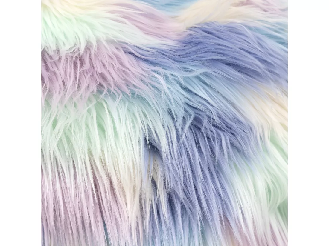 Pouf classique imitation fourrure pour enfants licorne