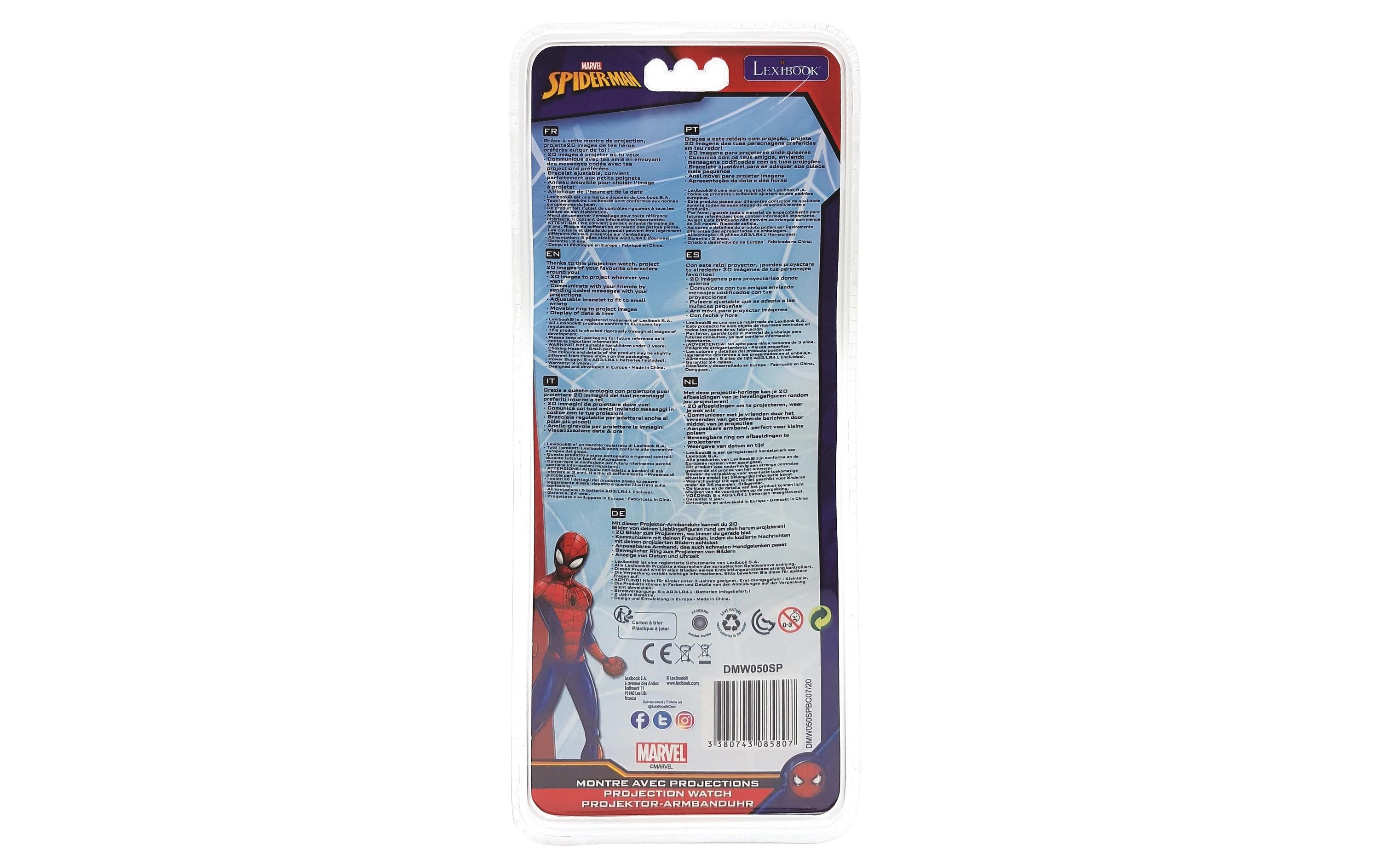 Spider-Man Digital-ProjektionsuhrEine 2-in-1-Uhr mit digitalem Bildschirm