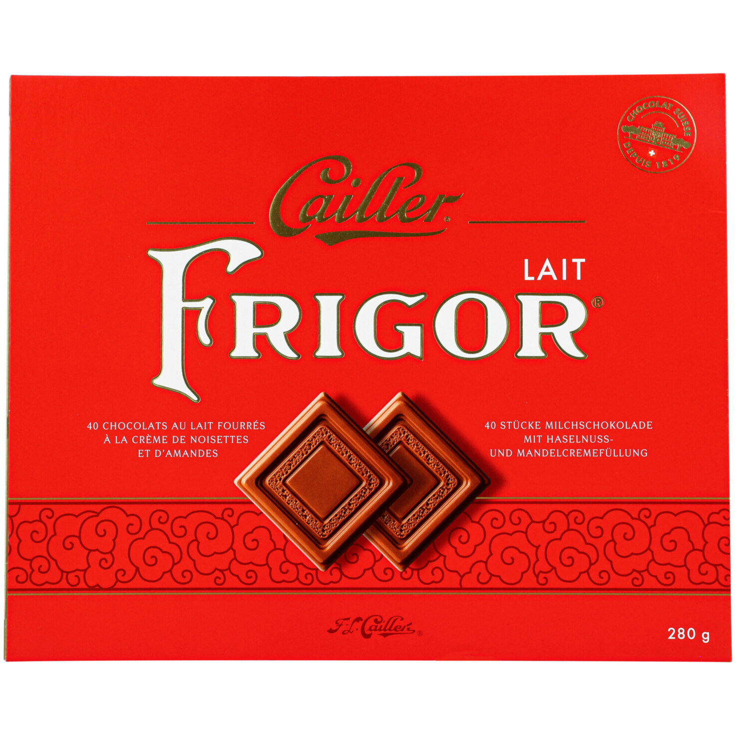 Cailler Frigor Carrés Milchschokolade gefüllt 40 Stück